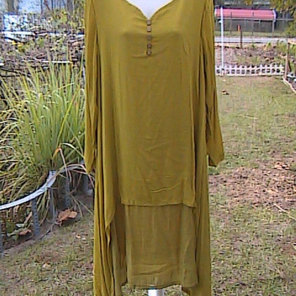 Ginger Green Sleeve Asymmetrical Casual Maxi Dress